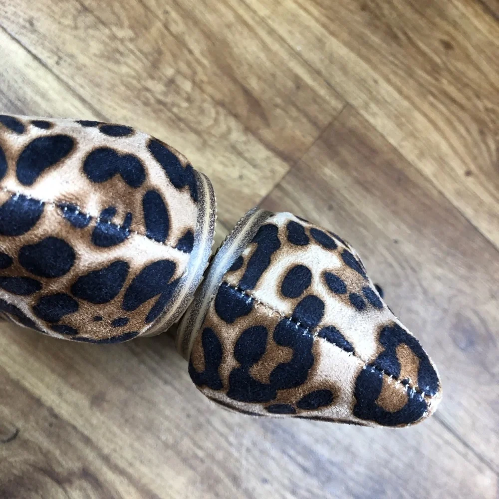Time & True Leopard Print Slip On Flats Shoes - Picture 8 of 11